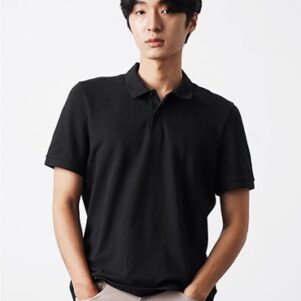 Áo Polo Basic Thêu Fitted Tay Ngắn Cổ Gập